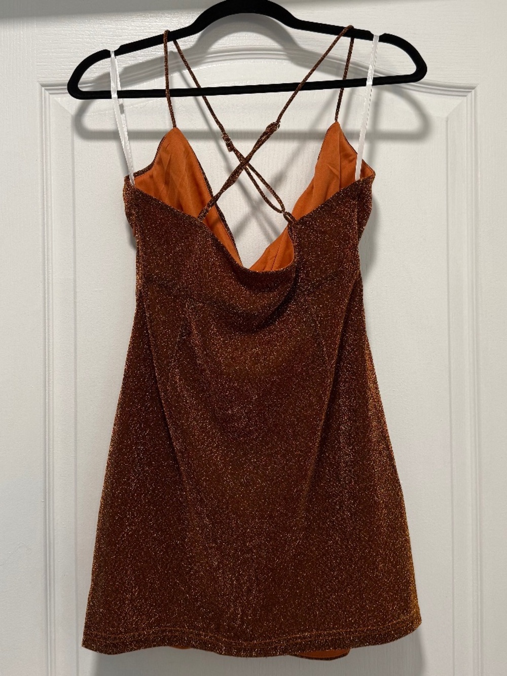 Superdown Mini Dress in Rust Metallic - Picture 4 of 7